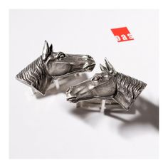 Solid Sterling Silver Stallion Horse Cufflinks  - Onesilversmioth Art Studio #onesilversmithartstudio Silver Cufflinks With Polished Finish For Gift, Silver Cufflinks With Polished Finish As Gift, Designer Silver Cufflinks Gift, Modern Silver Cufflinks Gift, Stallion Horse, Silver Snake Bracelet, Stallion Horses, Sterling Silver Owl, Silver Horse