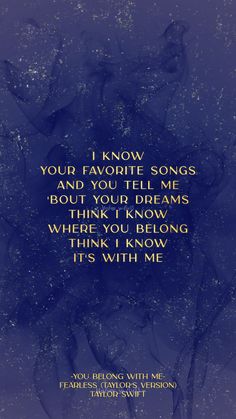 a blue background with the words, i know your favorite song and you tell me