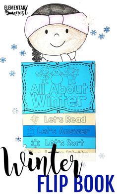 a book with the title winter flip book