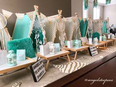 a room filled with lots of different types of items on tables and chairs next to each other