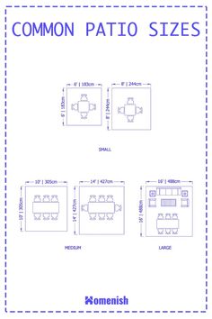 the size and layout of a dining table