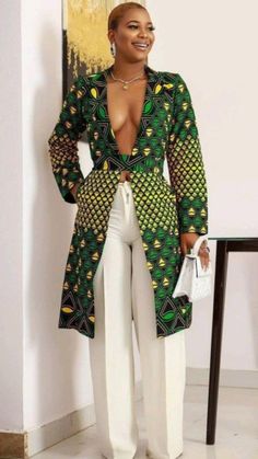 Ankara Blazer, African Jacket, African Print Jacket, Stylish Kimono, Styles Ankara, Ankara Jackets, African Ankara, African Inspired Fashion