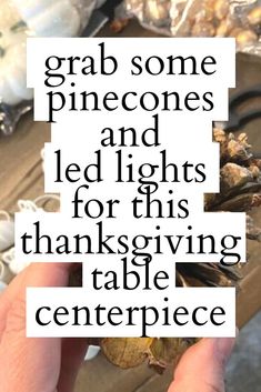 easy diy thanksgiving centerpiece Easy Diy Thanksgiving Table Decor, Thanksgiving Banquet Table Decorations, Pinecone Centerpiece Fall, How To Decorate For Thanksgiving Dinner, Thanksgiving Center Piece Simple, Inexpensive Fall Table Centerpieces, November Table Centerpieces, How To Mix Thanksgiving And Christmas Decor, Setting A Thanksgiving Table