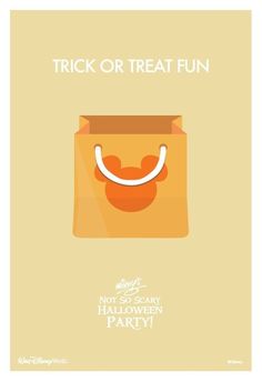 a trick or treat bag with the words not so scary halloween party on it