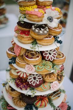 a tower of donuts on top of each other