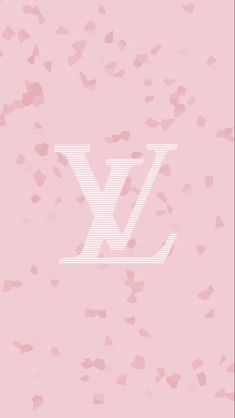 the lv logo on a pink background