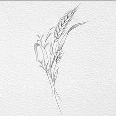 Rye Plant Tattoo, Wheat Tattoos For Women, Hay Tattoo, Ukraine Tattoo Ideas, Small Flower Tattoos For Women, Cowgirl Tattoos, Ankle Tattoos For Women