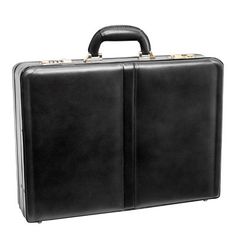 a brown leather suitcase is shown against a white background with the handle on it's side