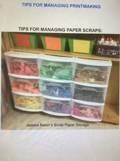 the tips for managing paper scraps are shown in this book, and it's easy to use