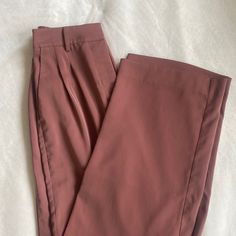 Brand New, Never Worn Only Tried On! Pretty Dusty Rose/ Mauve Color Perfect For Business Casual Attire Size Xs Minor Flaw: Markings From Hanger At Waist (Could Probably Be Ironed Out Mauve Trousers Outfit, Mauve Suit Women, Mauve Pants, Mauve Satin Shirt, Mauve Leggings, Mauve Color, Jumpsuit Trousers, Casual Attire, Dusty Rose