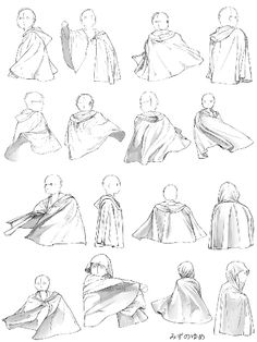 sketches of capes and cloaks