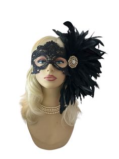 Black Lace Masquerade Mask With Natural Feathers Gold Brooch, Masked Ball, Women's Lace Mask, Wedding Masquerade Masks, Bridal Wedding Mask Elegant Formal Masquerade Mask For Halloween, Elegant Formal Masquerade Mask For Mardi Gras, Elegant Wedding Masks, Elegant Formal Mask For Carnival, Elegant Formal Masks For Carnival, Elegant Gold Masquerade Mask For Wedding, Black Masquerade Mask For Wedding Carnival, Elegant Costume Eye Mask Accessories, Elegant Eye Mask Costume Accessories