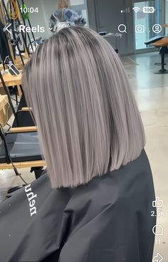 Blond Ash Hair Grey, Ash Gray Balayage Short Hair, Ash Violet Hair Color, No Bleaching Hair Color, Best Color To Cover Grey Hair, Ice Grey Hair, Long Bob Ash Blonde, Inner Color Hair, Pearl Ash Blonde Hair Balayage