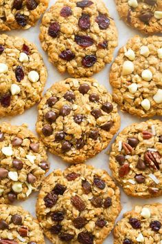 oatmeal cookies with chocolate chips and pecans