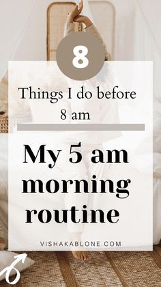 In this post I share my morning routine before 8 am. A list of 8 things I do before 8 am. Things you should do before 8 am Balanced Daily Routine, Motivation Daily Routine, Best Morning And Night Routine, Example Morning Routine, Good Morning Schedule, Sample Morning Routine, Early Morning Productivity, Womens Daily Routine, Self Improvement Morning Routine