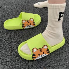 People who love wearing slides should no longer keep on searching for something exciting as we are here with The Portia Unisex Animal Print Slides. These slides are designed to give you great relaxation and comfort whether you run, walk, or stand for a longer duration. Style: One strap Season: Summer Sole material: EVA Vamp material: EVA COMFORTABLE MATERIAL: The Portia Unisex Animal Print Slides are made of high-density material. These are light, soft, breathable, and waterproof, and their exce Green Non-slip Casual Flip Flops, Casual Green Non-slip Flip Flops, Comfortable Green Slide Slippers, Green Non-slip Slippers For Leisure, Green Non-slip Casual Slippers, Casual Green Non-slip Slippers, Casual Green Slip-on Slides, Green Non-slip Synthetic Slides, Green Casual Slip-on Flip Flops