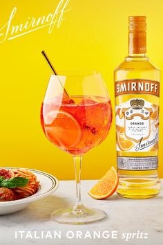 Spritz up pasta night with a Smirnoff Orange Spritz. Smirnoff Flavors, Crochet Beach Pants, Bali Summer, Pitcher Drinks, Vacation Clothing, Raspberry Vodka, Dinner Club, Pasta Night, Festive Cocktails