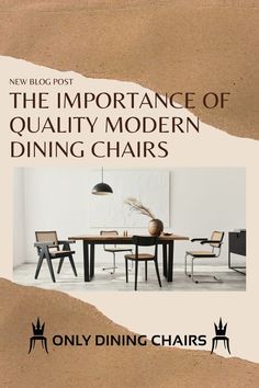 an advertisement for the new dining chairs