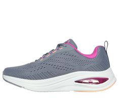 Lace into stylish everyday active comfort wearing Skechers Skech-Air Meta - Aired Out. This vegan athletic design features an engineered mesh upper with a visible Skech-Air airbag and a cushioned Skechers Air-Cooled Memory Foam comfort insole. | Skechers Women's Skech-Air Meta - Aired Out Sneaker | Medium Width | Skech-Air visible airbag midsole | Skechers Air-Cooled Memory Foam cushioned comfort insole | Crafted with 100% vegan materials | Sporty lace-up with an engineered mesh upper | Shock-ab Athleisure Running Shoes With Air Cushioning And Secure Fit, Mesh Running Shoes With Gel Cushioning For Light Exercise, Comfortable Sneakers With Air Cushioning For Workout, Mesh Athleisure Running Shoes For Light Exercise, Athleisure Mesh Running Shoes For Light Exercise, Comfortable Air-cushioned Sneakers For Workout, Comfortable Workout Sneakers With Air Cushioning, Athleisure Mesh Running Shoes With Gel Cushioning, Mesh Running Shoes With Air Max Cushioning