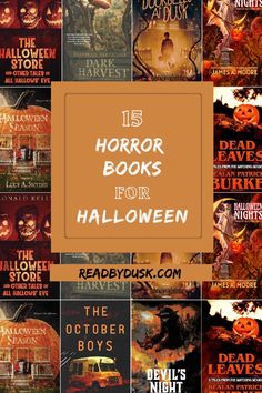 halloween books for children and adults with the title'15 horror books for halloween '