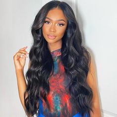 Wavy Middle Part, Affordable Human Hair Wigs, Weave Shop, Types Of Lace, 100 Human Hair Wigs, Synthetic Lace Wigs, Colored Wigs, Black Wig, Hair Replacement