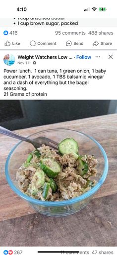 Tuna Cucumber, Balsamic Vinegar Recipes, Carb Free Recipes, Sea Food Salad Recipes, Avocado Benefits, Power Lunch, Healthy Lunches For Work, Lunch Inspiration