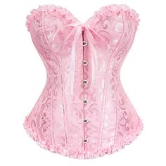 Women Lace Up Sexy Floral Boned Corset Overbust Body Shaper BustierLingerie Bodyshaper Top Corsets Push Up Corset, Floral Bustier, Boned Corsets, Plus Size Corset, Bandage Skirt, Overbust Corset, Corset Lace, Corsets And Bustiers, Lace Corset