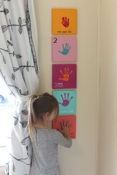 She Dips Her Baby’s Foot In Colorful Paint. Next? I Have To Make One Of These Too! Hand Prints, Footprint Art, Baby Tips, Handprint Art, Baby Memories, Baby Art, Ikea Hacks