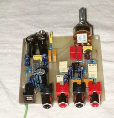 an electronic board with many different types of electronics