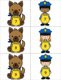 an image of police dogs with numbers on them