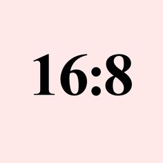 the word 16 8 is written in black on a pink background