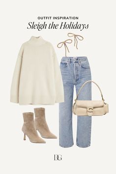 Clean Girl Holiday Outfits, Holiday Breakfast Outfit, Xmas Day Outfit Ideas Casual, Trouser Holiday Outfit, Xmas Shopping Outfit, Classy Christmas Outfit Casual, Dinner Outfits Fall 2024, Simple Holiday Outfits Casual