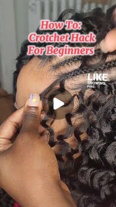 How To Crochet Your Own Hair, How To Crochet For Beginners Hair, Curly Crochet Hair Styles Freetress, How To Crochet Hair, How To Crochet Hair For Beginners, Freetress Beach Curl Crochet, Crochet Hair Patterns, Freetress Crochet Hair