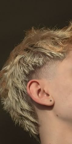 Short Hair Men Style Haircuts, Soft Mohawk Mens, Short Hair Shaved Sides Men, Blonde Modern Mullet, Blonde Burst Fade, Blonde Man Haircut, Haircuts Masculine, Short Blonde Hairstyles Men, Modern Mullet For Men With Straight Hair