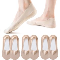 PRICES MAY VARY. The bottom of this socks have good elasticity,this no show socks for women US shoes size 5-9. You will receive 6pairs Nude women invisible hidden socks,top material 95% Nylon and 5% Spandex,bottom 80% cotton 15%Polyester 5% Spandex. This socks will give a barefoot appearance with comfort of a sock, completely invisible when wearing shoes,suitable for women's white shoes, leather shoes, canvas shoes, peas shoes, sports shoes and so on. The bottom cotton keeps your feet dry and co Socks For Flats, Heel Grips, Shoes Canvas, Socks Sneakers, White Shoes Women, Liner Socks, Calf Socks, No Show Socks, Socks And Hosiery