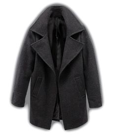 Product Specifications: Material: Wool blend Inner: Soft viscose lining Collar: Notch lapel style Collar Closure: Open Style Sleeves: Long sleeves Cuffs: Open hem cuffs Pockets: Two side waist pockets Color: Black Collared Pea Coat For Winter Business Wear, Collared Pea Coat For Business In Winter, Collared Business Pea Coat For Winter, Semi-formal Collared Outerwear For Fall, Semi-formal Collared Fall Outerwear, Collared Semi-formal Outerwear For Fall, Business Single Breasted Collared Pea Coat, Business Pea Coat With Collared Double Button Closure, Business Pea Coat With Double Button Closure