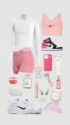 Volleyball Outfit, Gymwear Outfits, Cute Nike Outfits, Cute Workout Outfits, Fitness Wear Outfits, Preppy Summer Outfits, Volleyball Outfits, Casual Preppy Outfits, Gym Outfits