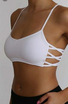 Estilo Fitness, High Impact Sports Bra, White Sports Bra, Womens Workout Outfits, Beautiful Lingerie, Bustiers, Bra Top, Gym Wear