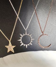 Gold Sun and Moon charm necklace, Sun moon star layered necklaces, Gold layered necklaces, minimalist jewelry, BFF gifts, gift for sisters These Sun, Moon, and Star Charm Necklaces, perfect for Sisters and BFFs. These dainty necklaces feature delicate sun, moon, and star charms, symbolizing eternal bond and friendship. With their elegant design, they are stylish and meaningful jewelry for everyday wear. Celebrate the special connection with your sister or best friend through these beautiful char Gold Layered Necklaces, Layered Necklaces Gold, Necklaces Minimalist, Moon And Star Necklace, Necklace Sun, Star Charm Necklace, Dainty Necklaces, Best Friend Necklaces, Friendship Jewelry