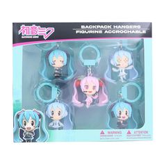 an assortment of keychains with anime characters in the packaging for each item,