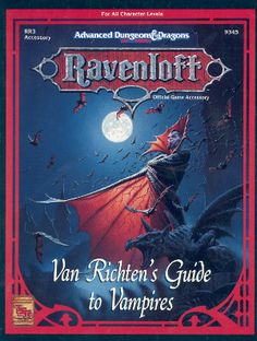 the book cover for ravenlff van richen's guide to vampires