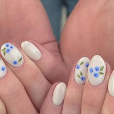 Suelen Bagley | Nail Tech🦋 on Instagram: "A couple blueberry nail sets to brighten up your saturday🫐🫶🏼🫶🏼💌🥹  #nails #fruitnails #nailtech #utahnailtech #blueberrynails #bluenails #milkywhitenails #nailart #nailinspo #naildesign" Summery Nails, Cute Gel Nails, Short Nail Designs, Summer Nail