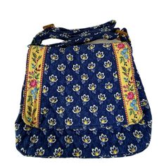 NWT Vera Bradley Maison Blue Shoulder Bag - Crossbody w/ adjustable strap. Flap covers most front of purse, with magnetic snap closure underneath.  Has one pocket inside, with zipper closure.  Measures about 8.5" x 10" x 3". Retired from 2002. Adjustable strap - up to 45" in length. (Strap is kinked due to being folded in storage.) Please see all pics. Questions welcomed. We pass our sellers discount on to our US customers!   Leave default "Economy Shipping" in place on your order.  We will send Blue Shoulder Hobo Bag For School, Blue Hobo Shoulder Bag For School, Retro Blue Bags With Pockets, Blue Retro School Bag, Retro Blue School Bag, Blue School Bag With Cell Phone Pocket, Blue Retro Shoulder Bag For Daily Use, Retro Blue Shoulder Bag For Daily Use, School Bag With Cell Phone Pocket In Blue