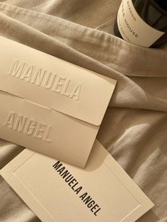 there are two labels that say manuelella angel