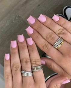 Natural Nails Manicure, Overlay Nails, Acrylic Toe Nails, Simple Gel Nails, Classy Acrylic Nails, Short Square Acrylic Nails