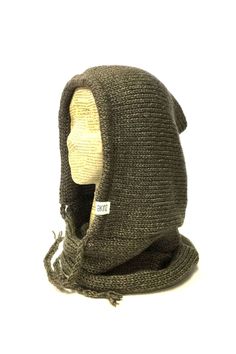 Verse Hooded Cowl | Akinz Knitted Bonnet For Outdoor Use, Knitted Bonnet For Outdoor One Size, Outdoor Knitted Bonnet One Size, Knitted Outdoor Bonnet, Casual Winter Beanie With Knit Fabrication, Knitted Outdoor Bonnet One Size, Outdoor Knitted One-size Bonnet, Casual Knitted Full Face Bonnet, Casual Full Face Warm Hat