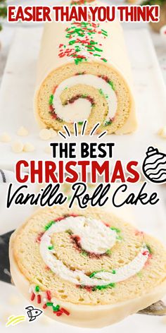 the best christmas vanilla roll cake recipe