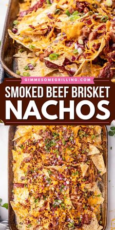 Learn how to make this smoked beef brisket nachos, a quick and easy game-day food idea! The smokey flavor makes it more delicious. This easy football snack recipe is worth a try. Save this for later!