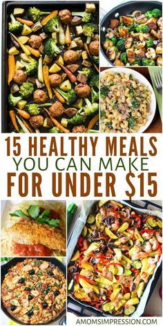 healthy meals that you can make for under $ 15 are easy to prepare and delicious