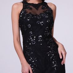 Black Sleeveless Illusion Neckline Evening Cocktail Party Homecoming Sheath Shape Short Dress With Sheer Back And Zipper Closure. Cdjc3455 Evening Cocktail, Dress Closet, Illusion Neckline, Homecoming Dresses Short, Black Sleeveless, Boutique Dresses, Cocktail Party, Homecoming, Cinderella